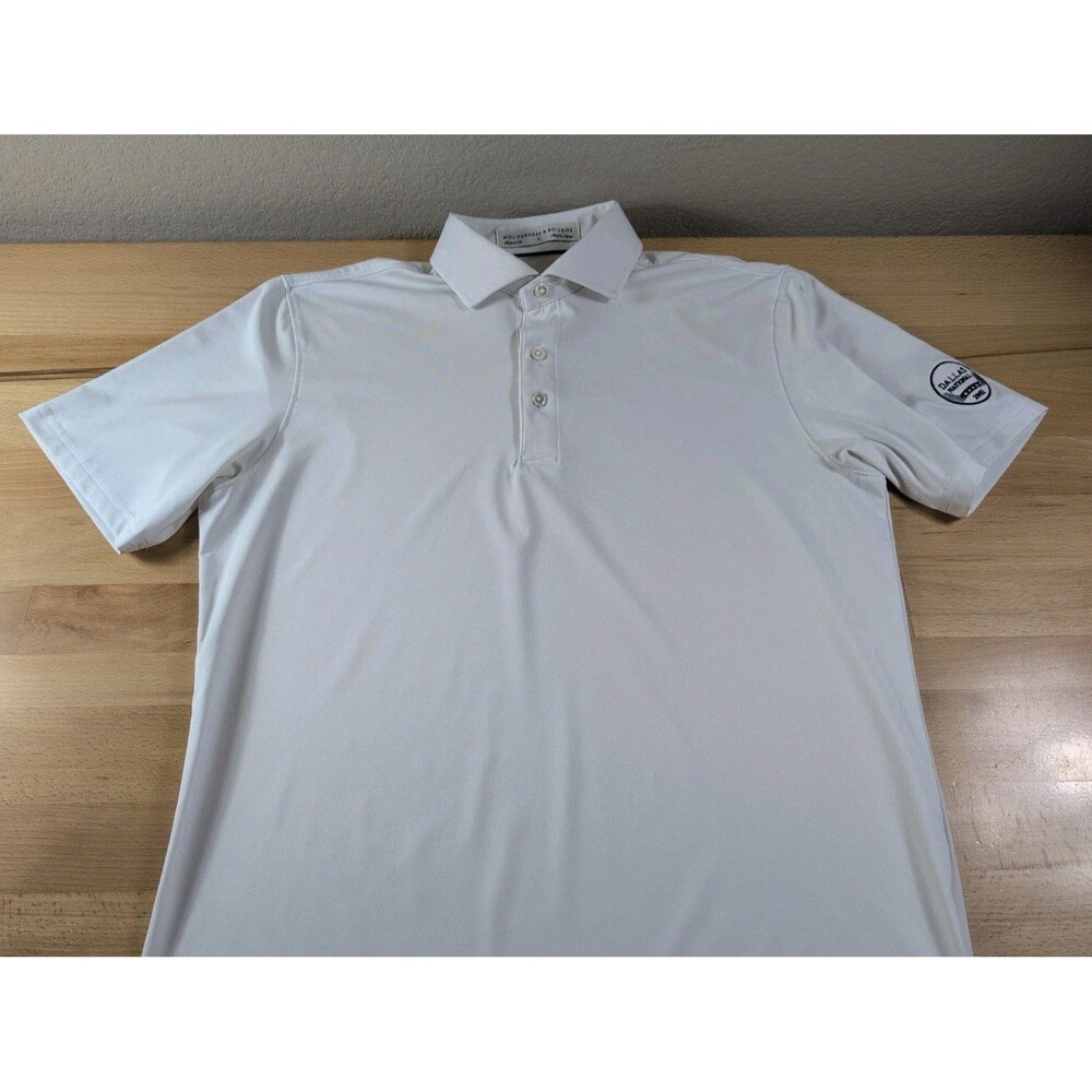 Holderness & Bourne Anderson Polo Mens Small White Golf Polo Dallas National